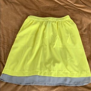 Neon yellow skirt